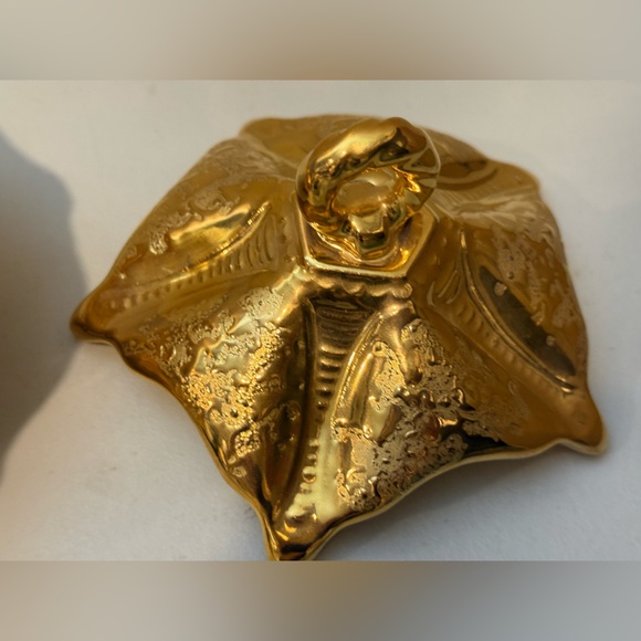 Mid-Centry Modern 22 Karat Gold Ceramic Footed Candy Dish - Picture 8 of 11